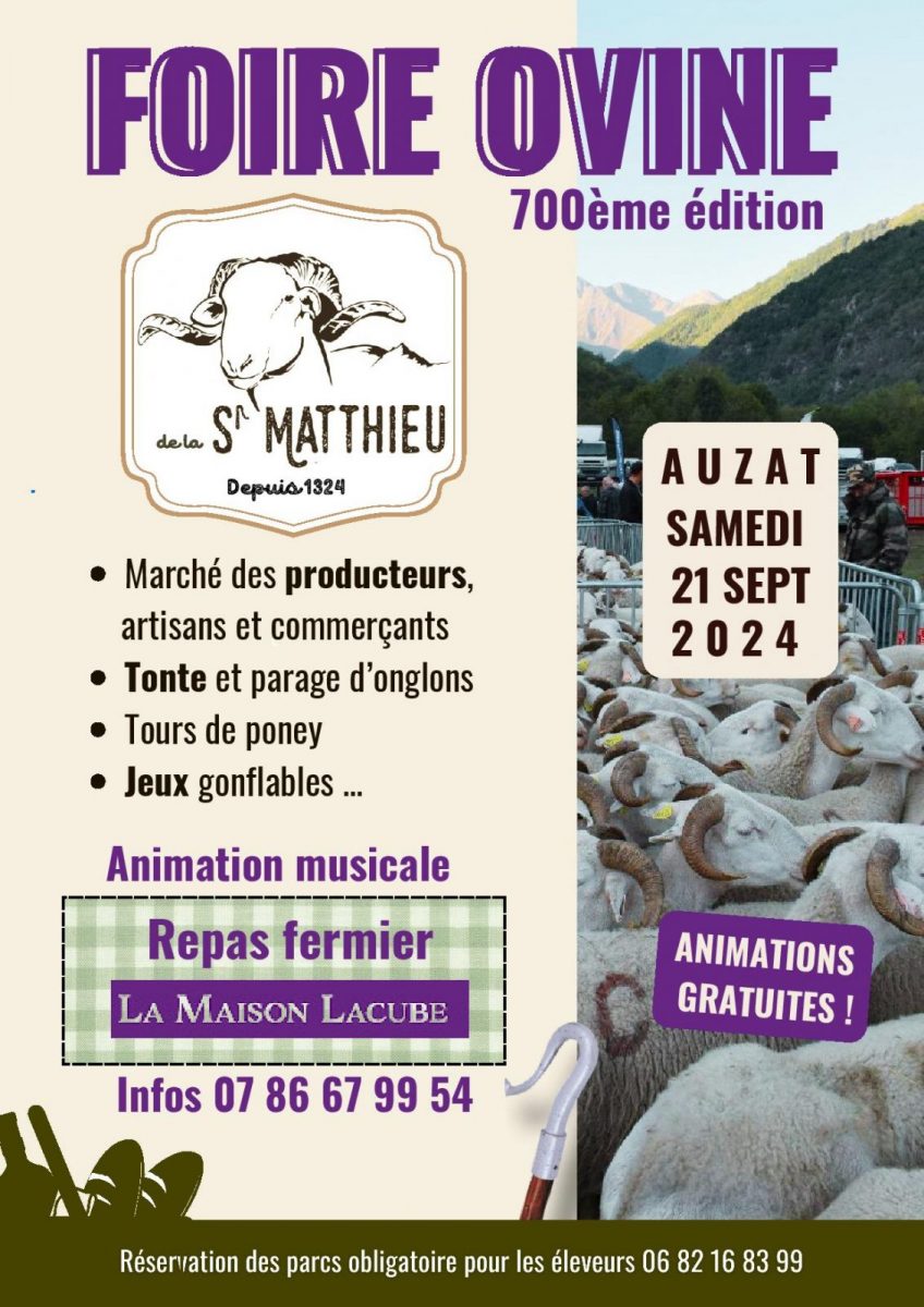 Foire Ovine Le 21 sept 2024