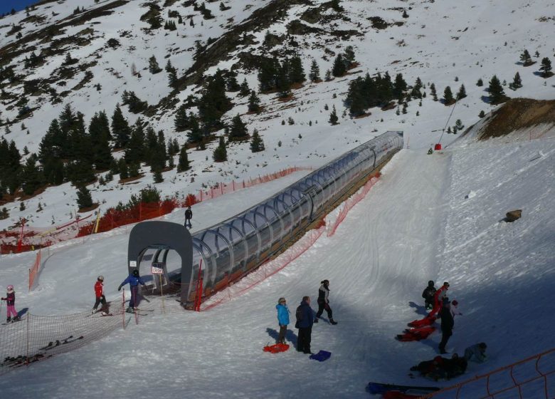 Espace ski débutant à la station de Goulier