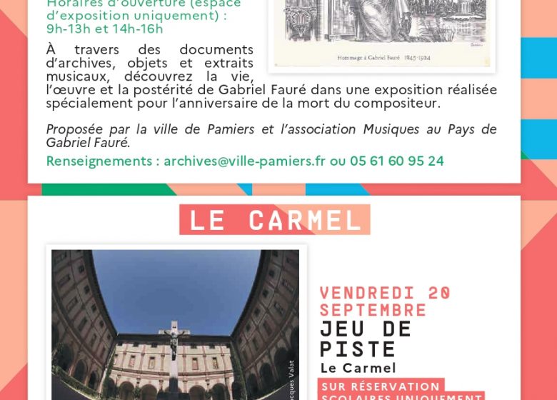 Journées Européennes du Patrimoine – Programme Pamiers