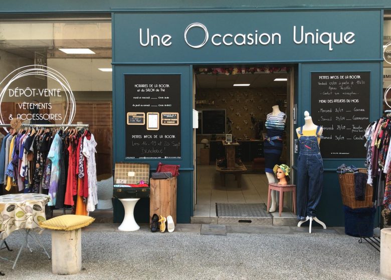 Une Occasion Unique, dressing seconde main et salon de thé