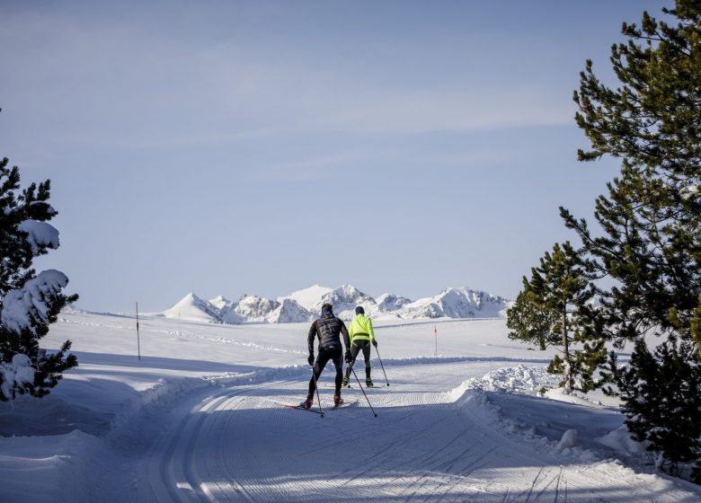 Ski nordique à la station de Beille